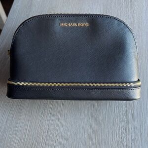 Michael Kors Saffiano Leather Zip Cosmetic Toiletry Bag